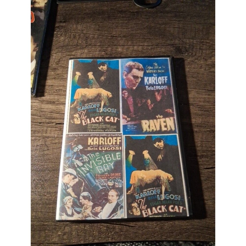 The Raven ,The Black Cat ,  And The Invisible  RAY ON  Dvd USED Boris Karloff